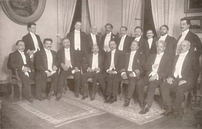 Mariscal Hermes da Fonseca con sus Secretarios de Estado y Asesores, 1914 de Unbekannt