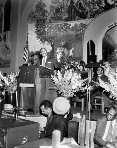 Martin Luther King Jr., activista estadounidense por los derechos civiles, c1968 de Unbekannt