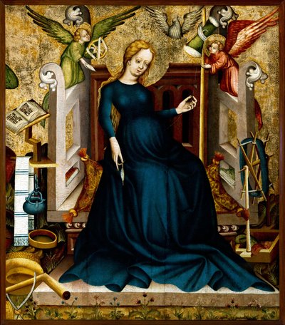 María en la rueca de Güssing, c. 1410 de Unbekannt