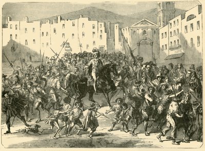 Masaniello arengando al pueblo de Nápoles, 7 de julio de 1647 de Unbekannt