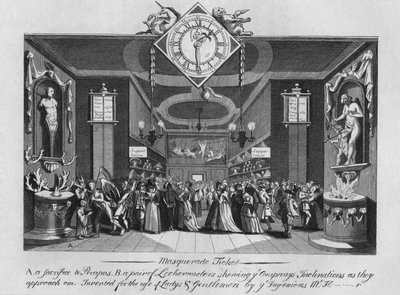 Entrada para mascarada, 1727, 1827 de Unbekannt