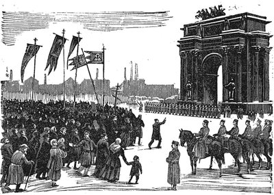 Masacre en la Puerta de Narva en San Petersburgo, antes de 1925 de Unbekannt