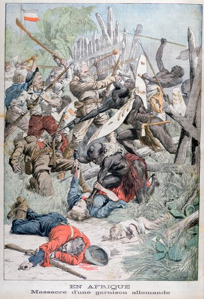 Masacre de una guarnición alemana en Damaraland, África del Sudoeste, 1903 de Unbekannt