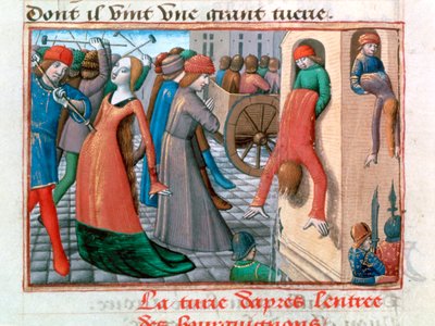 Masacre de los Armagnacs por los Borgoñones, París, 1418, 1484 de Unbekannt