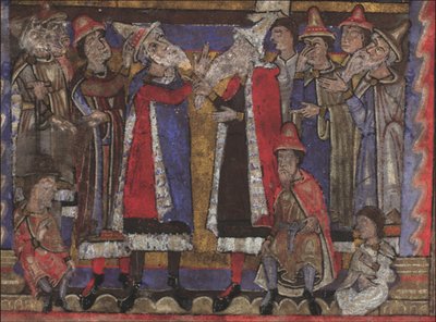 Mateo y los representantes de las doce tribus de Israel Evangelios, anteriormente Dresden Ms. A 94 de Unbekannt