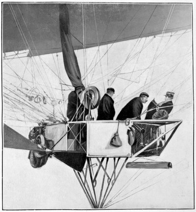 Maurice Berteaux, ministro de guerra en el dirigible Lebaudy, 3 de noviembre de 1905 de Unbekannt