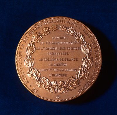 Medalla conmemorativa de Claude Bernard, fisiólogo francés, siglo XIX de Unbekannt