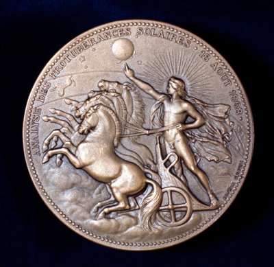 Medalla conmemorativa de Pierre Janssen y Norman Lockyer, astrónomos francés e inglés, 1868 de Unbekannt