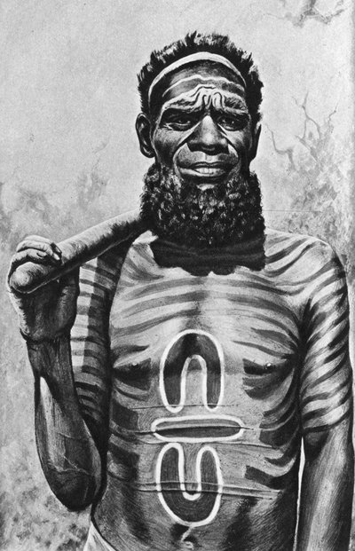 Hombre medicina de los Worgaia, Australia central, 1922 de Unbekannt