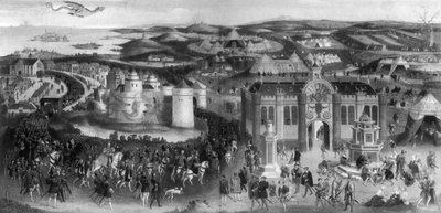 Encuentro de Enrique VIII y Francisco I, en el Campo de la Tela de Oro de Unbekannt