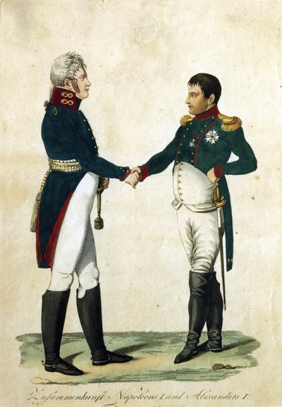 Encuentro de Napoleón y Alejandro I, 1808 de Unbekannt