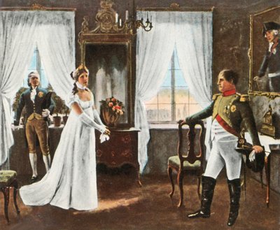 Encuentro de la Reina Luisa y Napoleón I en Tilsit, 6 de julio de 1807, 1936 de Unbekannt