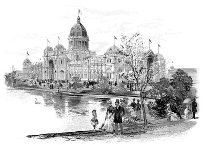 Edificio de la Exposición de Melbourne, Victoria, Australia, 1886 de Unbekannt