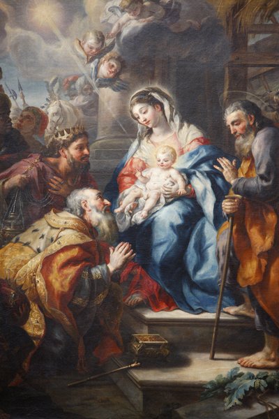 Abadía de Melk, la adoración de los Magos por J.M Rottmayr de Unbekannt