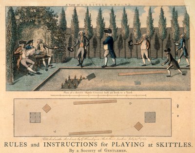 Hombres jugando a los bolos, 1786 de Unbekannt