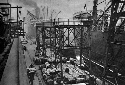 Barcos mercantes en el Royal Albert Dock, Londres, 1926-1927 de Unbekannt