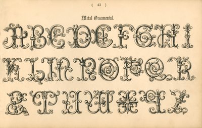 Ornamental de metal, 1862 de Unbekannt