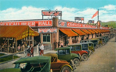 Salón de cerveza de Mexicali, el bar más largo del mundo, c1939 de Unbekannt