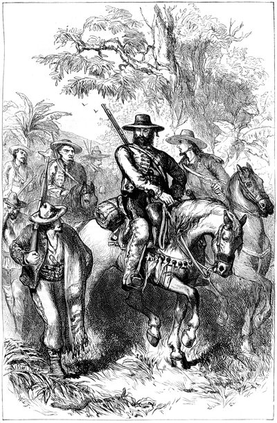 Filibusteros mexicanos en marcha, mediados del siglo XIX c. 1880 de Unbekannt