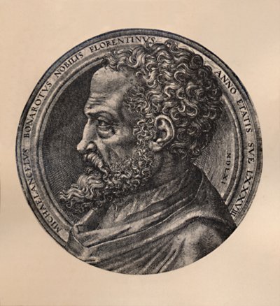 Miguel Ángel Buonarroti, artista y arquitecto italiano, siglo XVI, 1894 de Unbekannt