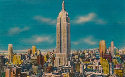 Horizonte de Midtown mostrando el Empire State Building, Nueva York, c1940s de Unbekannt