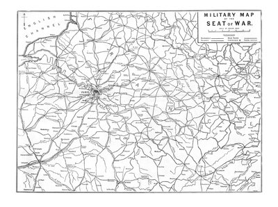 Mapa militar del teatro de guerra, 1870 de Unbekannt