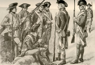 Uniformes militares en América, c1770, 1937 de Unbekannt