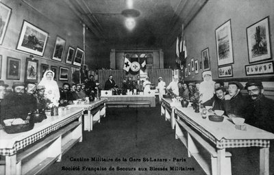 Cantina militar, Gare St Lazare, París, Primera Guerra Mundial, 1914-1918 de Unbekannt