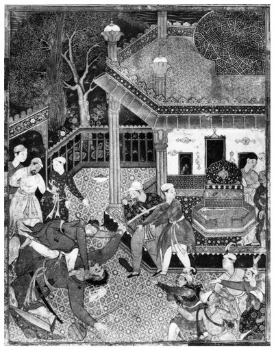 Miniatura del Dastan e-Amir Hamza, c1500 1958 de Unbekannt