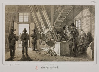 Minería, minerales metálicos, pozo de una mina, Alemania, c. 1851 de Unbekannt