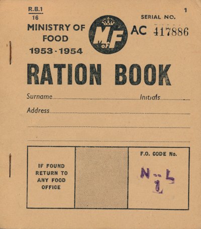 Libro de Racionamiento del Ministerio de Alimentos, 1953-1954 de Unbekannt
