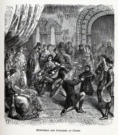 Juglares y malabaristas en la corte, 1882 de Unbekannt