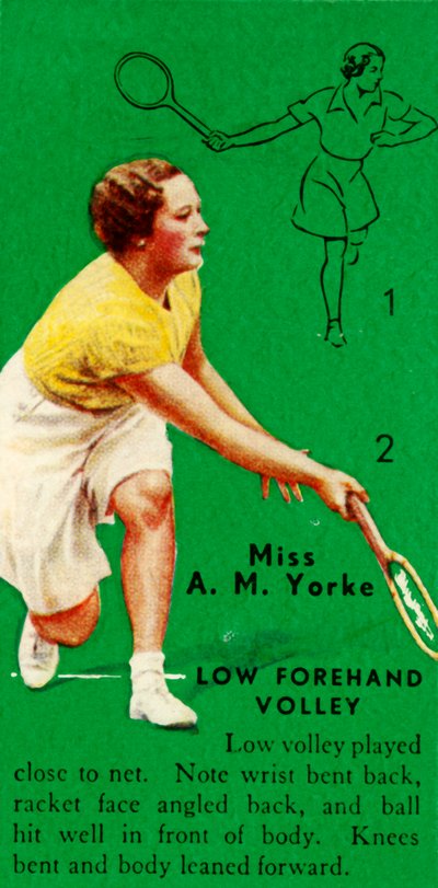 Miss A. M. Yorke - Volea de revés bajo, c1935 de Unbekannt