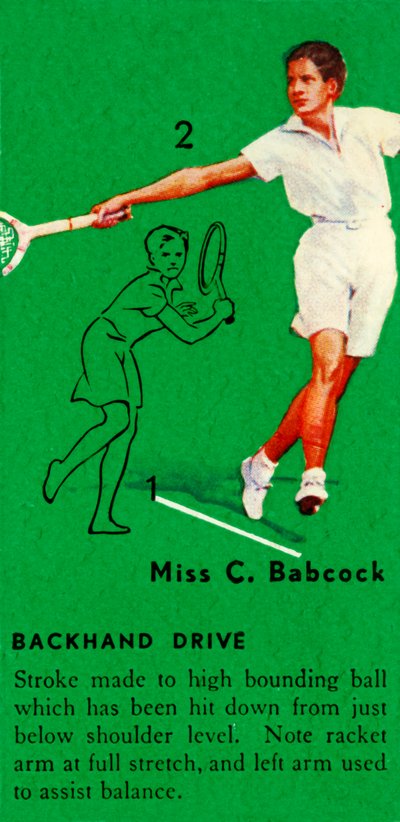 Miss C. Babcock - Golpe de revés, c1935 de Unbekannt