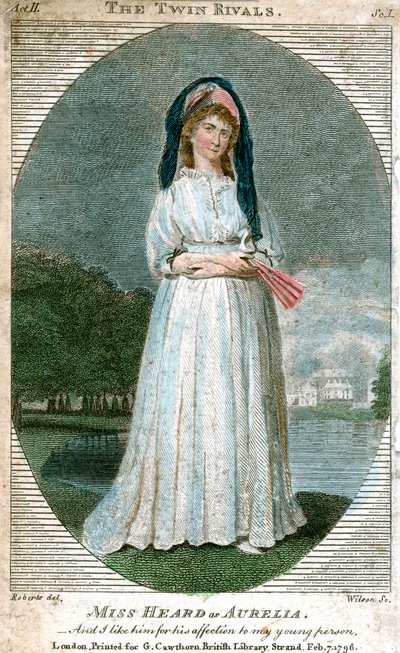 Miss Heard como Aurelia, 1796 de Unbekannt
