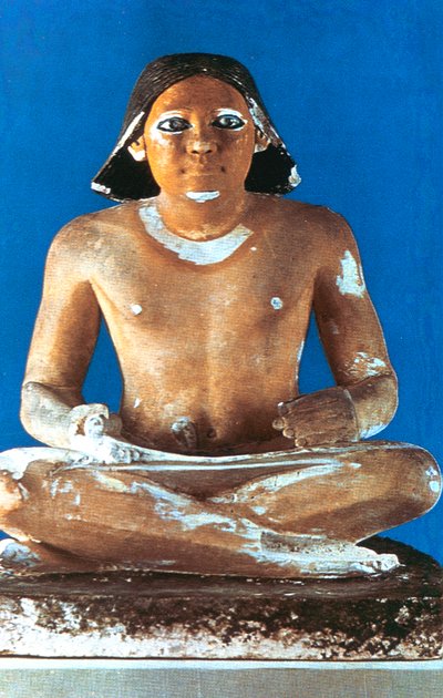 Modelo de un escriba sentado, Antiguo Egipto, 5ª Dinastía, 2498-2345 a.C. de Unbekannt