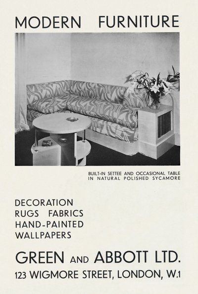 Muebles modernos - Green and Abbott Ltd., 1933 de Unbekannt