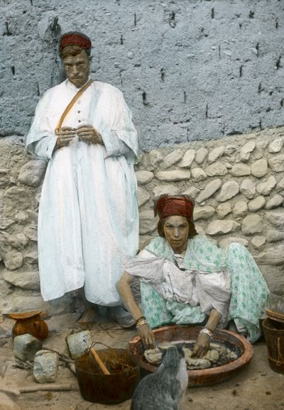Mohamed Ben Ali y su esposa, El Kantara, Túnez de Unbekannt