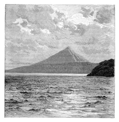 Volcán Mombacho y las orillas del Lago Nicaragua, c.1890 de Unbekannt