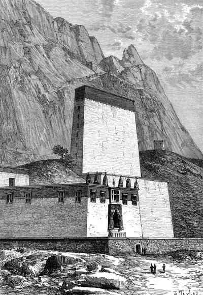 Monasterio en Shigatze, Tíbet, c1890 de Unbekannt