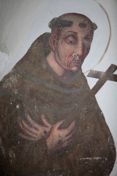 Monasterio de Saorge pintura del siglo XVII que representa a San Francisco de Asís, Saorge, Francia de Unbekannt