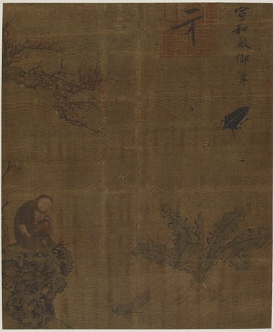 Monos, insectos y col, posiblemente dinastía Ming, 1368-1644 de Unbekannt