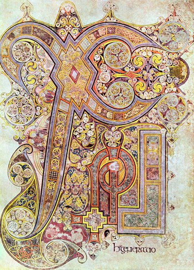 Página de monograma del Libro de Kells Christi Auteum Generatio, c. 800 de Unbekannt