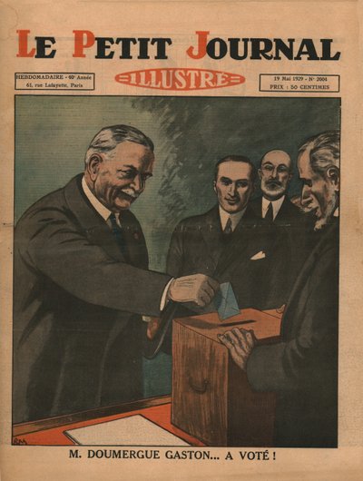 Monsieur Gaston Doumergue...¡ha votado!, 1929 de Unbekannt