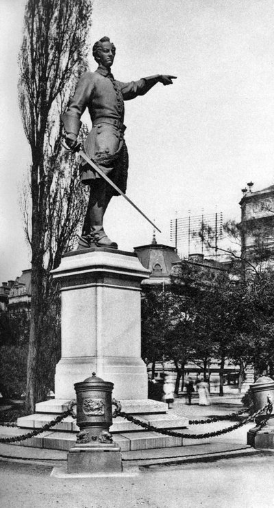 Monumento a Carlos XII, jardines detrás de la Ópera Real, Estocolmo, Suecia, c. 1923 de Unbekannt