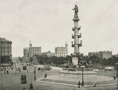 Monumento a Wilhelm von Tegetthoff en el Praterstern, Viena, Austria, 1895 de Unbekannt