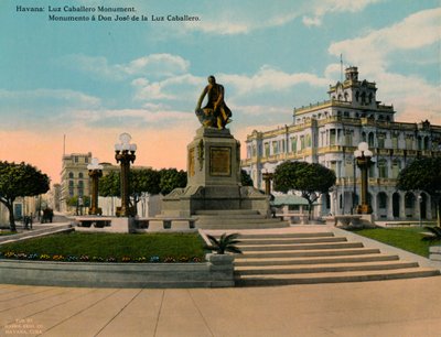 Monumento al erudito y filósofo José de la Luz Caballero, La Habana, Cuba, c1920 de Unbekannt