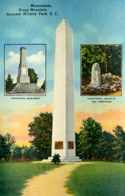 Monumentos, Kings Mountain. Parque Militar Nacional, S.C., 1942 de Unbekannt