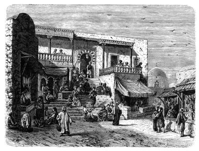 Cafetería morisca en Sidi Bou Said, Túnez, c. 1890 de Unbekannt