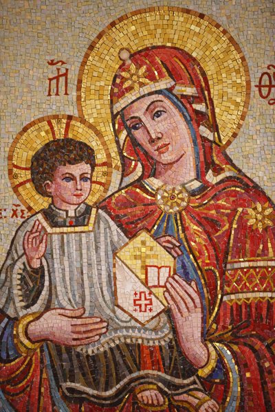 Mosaico en la iglesia del seminario católico de Beit Jala de Unbekannt